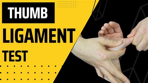 thumb ligament tear test|thumb ligament injury symptoms.